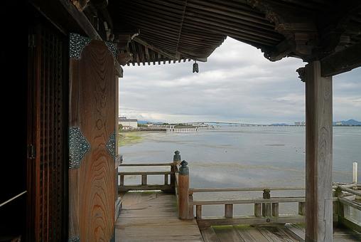 パワースポット　満月寺・浮御堂⑬　琵琶湖 滋賀県大津市,満月寺,浮御堂の写真素材