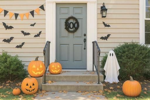 ハロウィンの飾り付け ハロウィンの飾り付けの写真