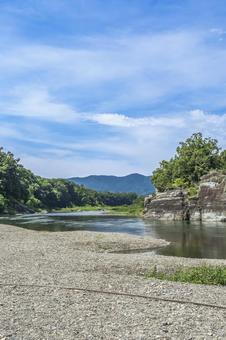 長瀞の河原 長瀞の河原 長瀞,荒川,河原の写真素材