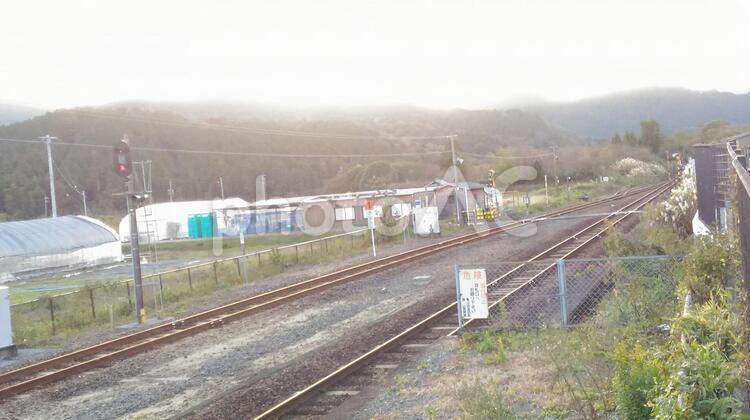 田舎の線路 線路,鉄道,田舎の写真素材