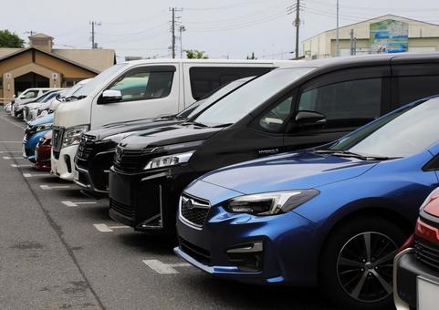 観光地の駐車場の自動車 観光地の駐車場の自動車 自動車,セダン,軽自動車の写真素材