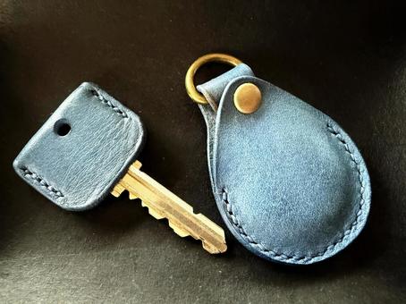 レザークラフト レザー,エアタグケース,キーカバーの写真素材