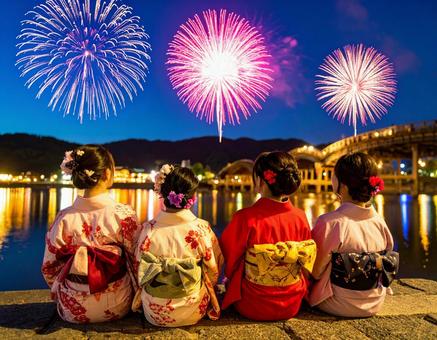 夏の花火 夏の花火の写真