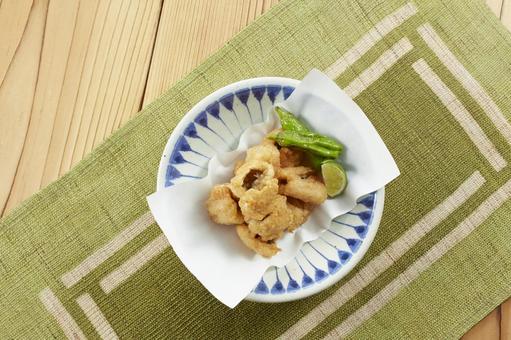 ハモの唐揚げ ハモの唐揚げ 鱧,唐揚げ,から揚げの写真素材