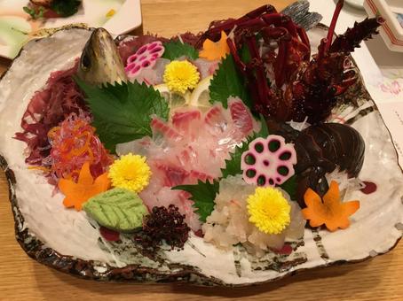 刺身盛り合わせ 刺身盛り合わせ 刺身,盛り合わせ,伊勢エビの写真素材