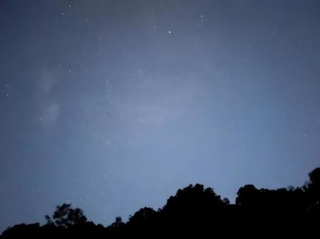 星空 星空 星空,明け方,星の写真素材