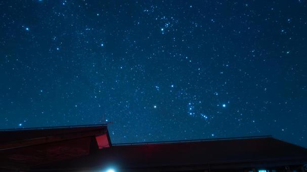 Photo, roof, orion, night sky, 