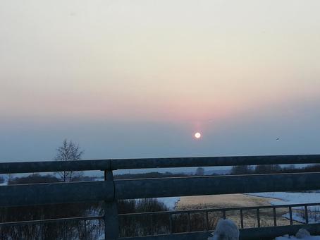 Ishikari River in winter, JPG