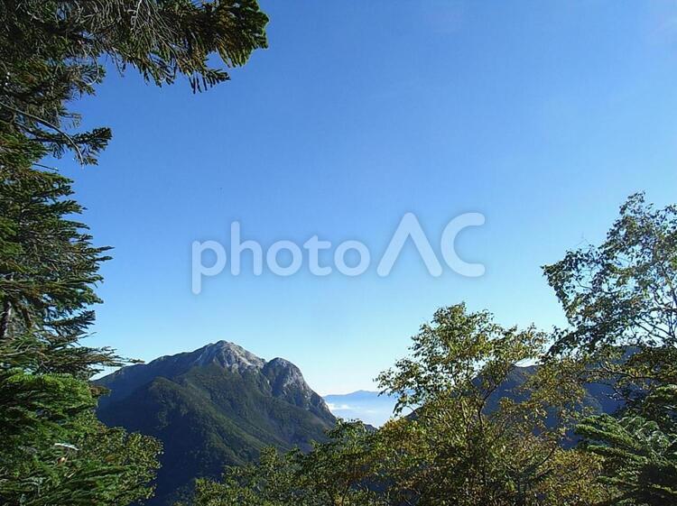日本　山梨　仙丈ケ岳 日本,山梨,仙丈ケ岳の写真素材