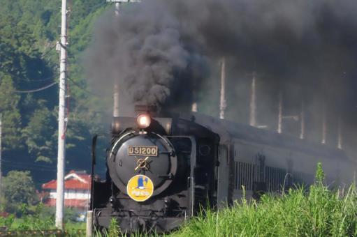 SLやまぐち号 D51 SLやまぐち号 D51 sl,d51,やまぐち号の写真素材