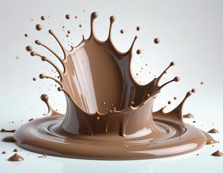 溶けたチョコレート 溶けたチョコレートの写真
