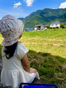 田舎の女の子 女の子,少女,幼児の写真素材