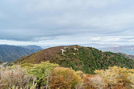 三重　御在所岳からの国見岳 御在所岳,山,御在所山の写真素材