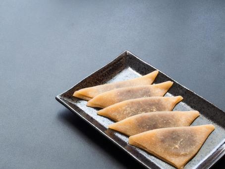 角皿に生八つ橋 生八つ橋,八つ橋,和菓子の写真素材