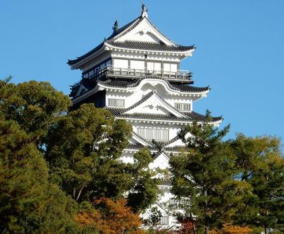 【風景写真】福山城が見える風景 福山城,天守閣,天守の写真素材