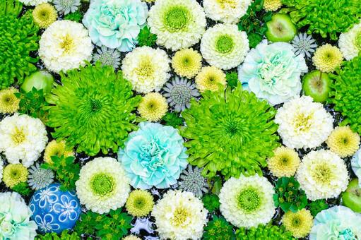 花手水 花手水,花,可愛いの写真素材