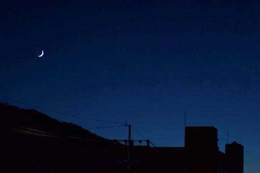 夜空 三日月 夜空 三日月の写真