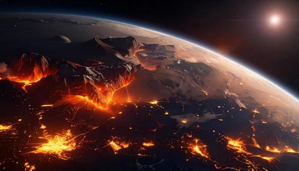 壮大な惑星の景色の写真