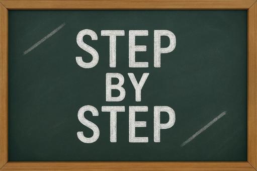 黒板_STEP BY STEP 黒板_STEP BY STEPの写真
