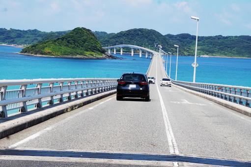 山口県角島大橋 山口県角島大橋 山口県,角島大橋,海の写真素材