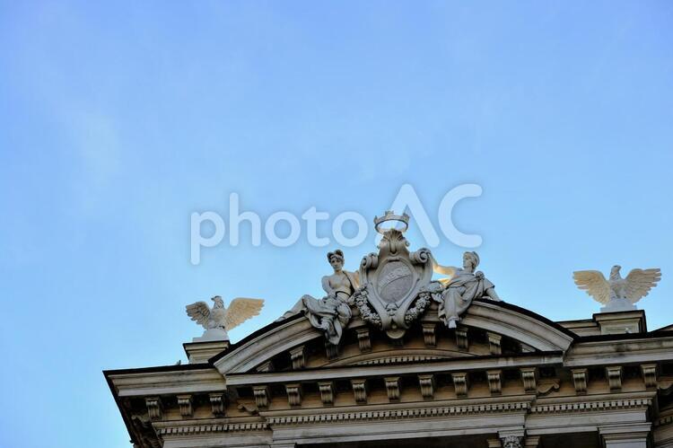 共和国広場前の街並み 共和国広場,ローマ,異国情緒の写真素材