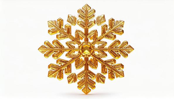 六角形の雪の結晶 金色 デザイン素材 六角形の雪の結晶 金色 デザイン素材の写真