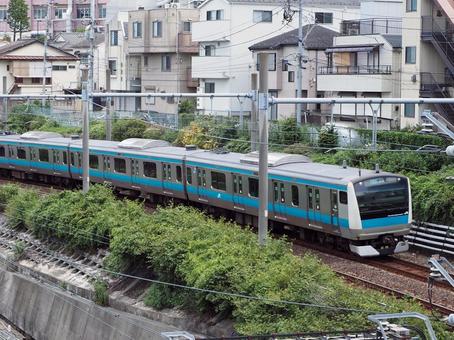 京浜東北線 電車,鉄道,京浜東北線の写真素材
