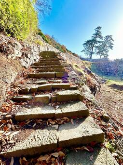鳥取城址 遺跡,鳥取県,鳥取の写真素材