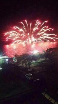 海上花火 花火,はなび,夜の写真素材