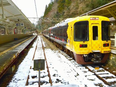 南海高野線の極楽橋駅 南海高野線,南海,南海電車の写真素材
