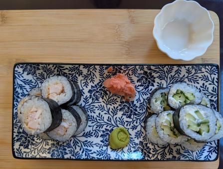 寿司 寿司,かっぱ,カニカマの写真素材