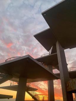 夕暮れのオブジェ 夕暮れのオブジェの写真