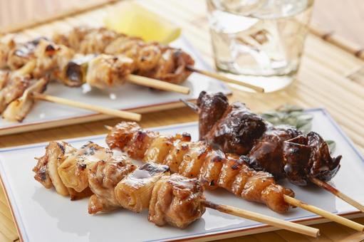 焼鳥盛り合わせ 日本酒 お酒 居酒屋 焼鳥盛り合わせ 日本酒 お酒 居酒屋の写真