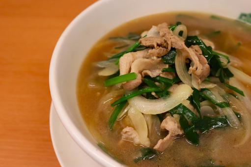 中華料理店の肉ニラらーめん らーめん,肉,ニラの写真素材