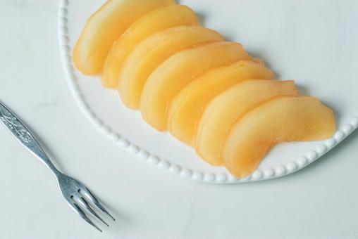 りんごのコンポート 林檎,コンポート,砂糖煮の写真素材