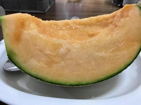 冷やしメロンの甘い一切れ メロン,フルーツ,デザートの写真素材