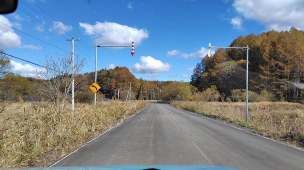 田舎の道の写真