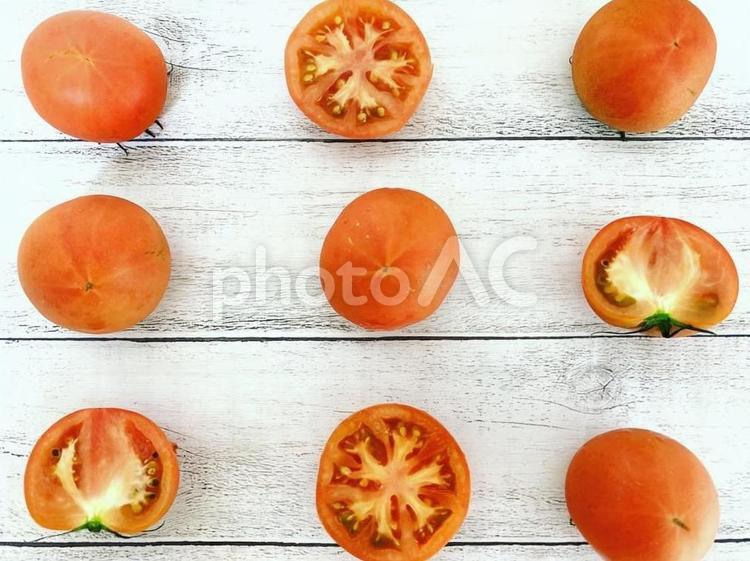 トマトの断面 トマト,とまと,tomatoの写真素材