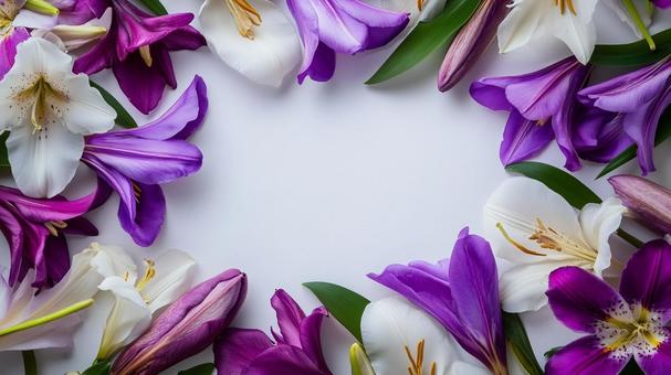 花のフレーム 花のフレームの写真