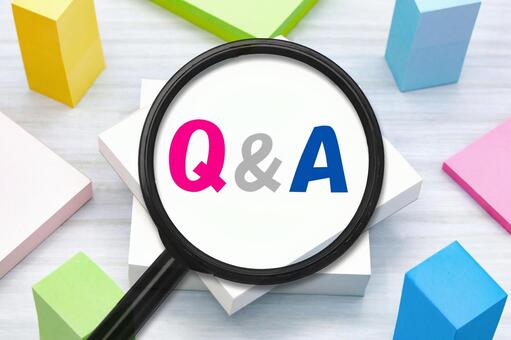Q&Aの文字と虫めがね お問い合わせ,q＆a,よくあるご質問の写真素材