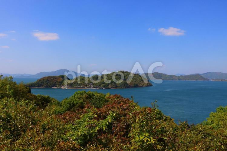 しまなみ海道を見渡す しまなみ海道,四国,海の写真素材