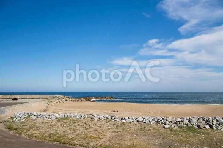 浜辺の風景(64) 海,護岸,波の写真素材