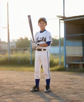 少年と野球 少年と野球の写真