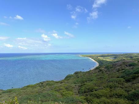 平久保崎からの景色 海,絶景,空の写真素材