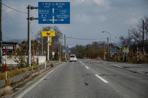 青森県ドライブ ドライブ,車窓,青森県の写真素材