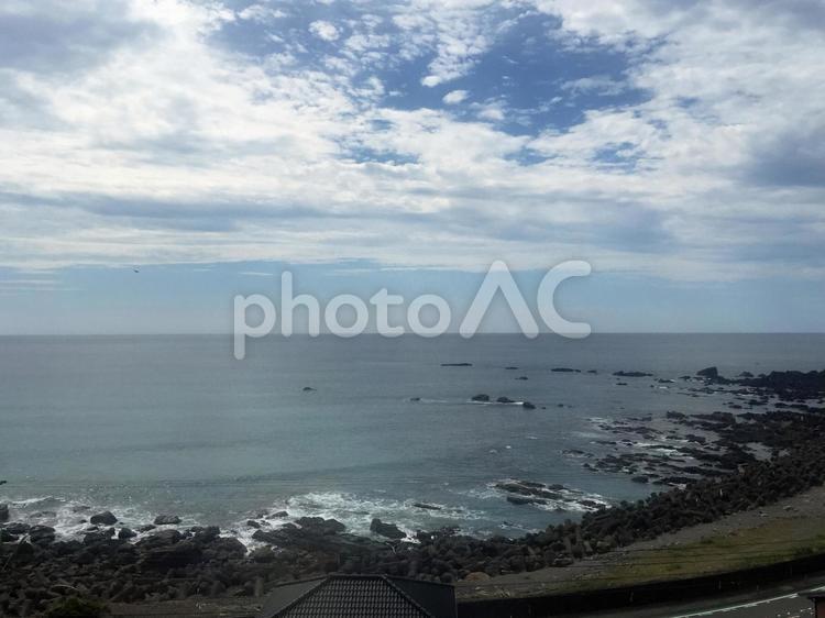 空と海の風景 自然,景色,高知県の写真素材
