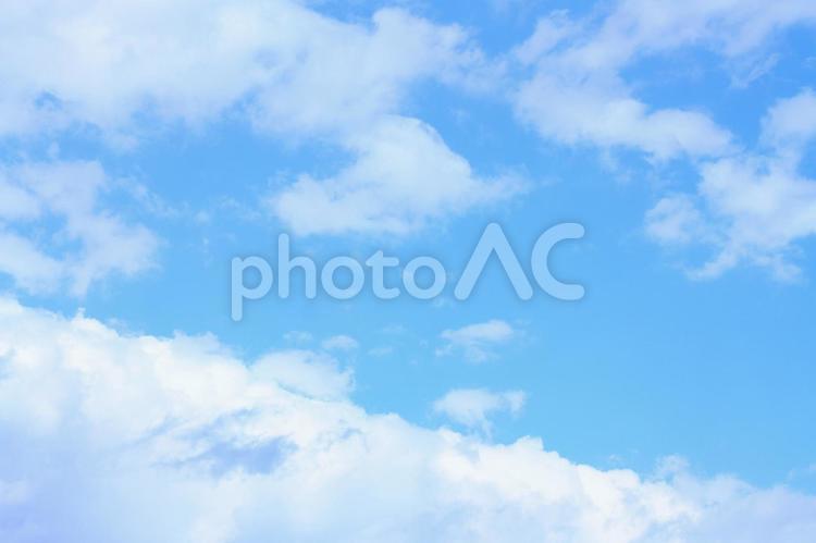 夏の青空と白い雲 青空,空,青い空の写真素材