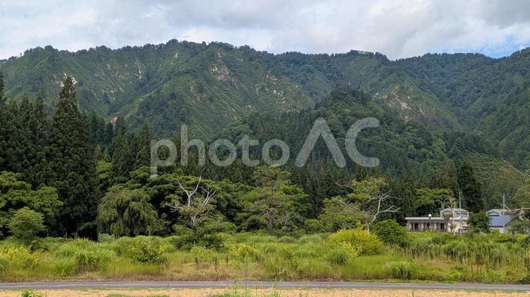 福島県奥会津の風景 風景,山,自然の写真素材