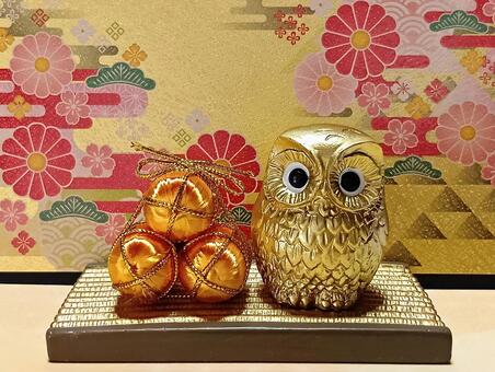 フクロウ ふくろう,和,小物の写真素材