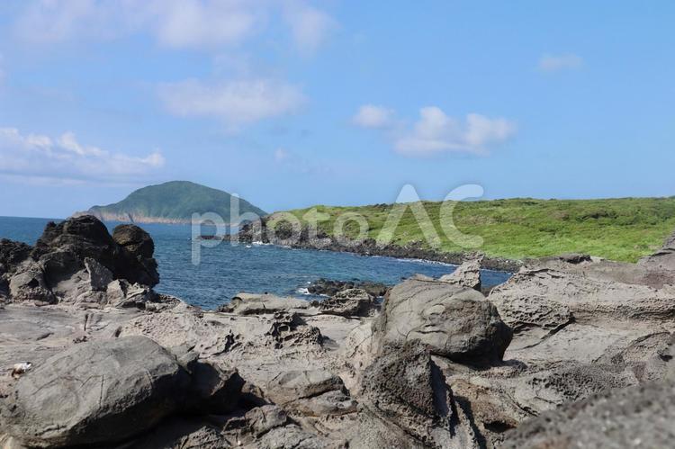 福江島（長崎県五島列島）の海岸 海,空,岩の写真素材